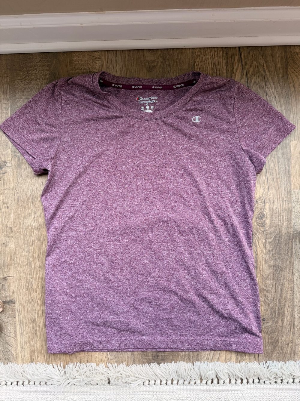 Champion Women's Heather Plum Short Sleeve Athletic Tee